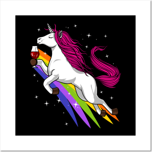 Unicorn Wine Party Posters and Art